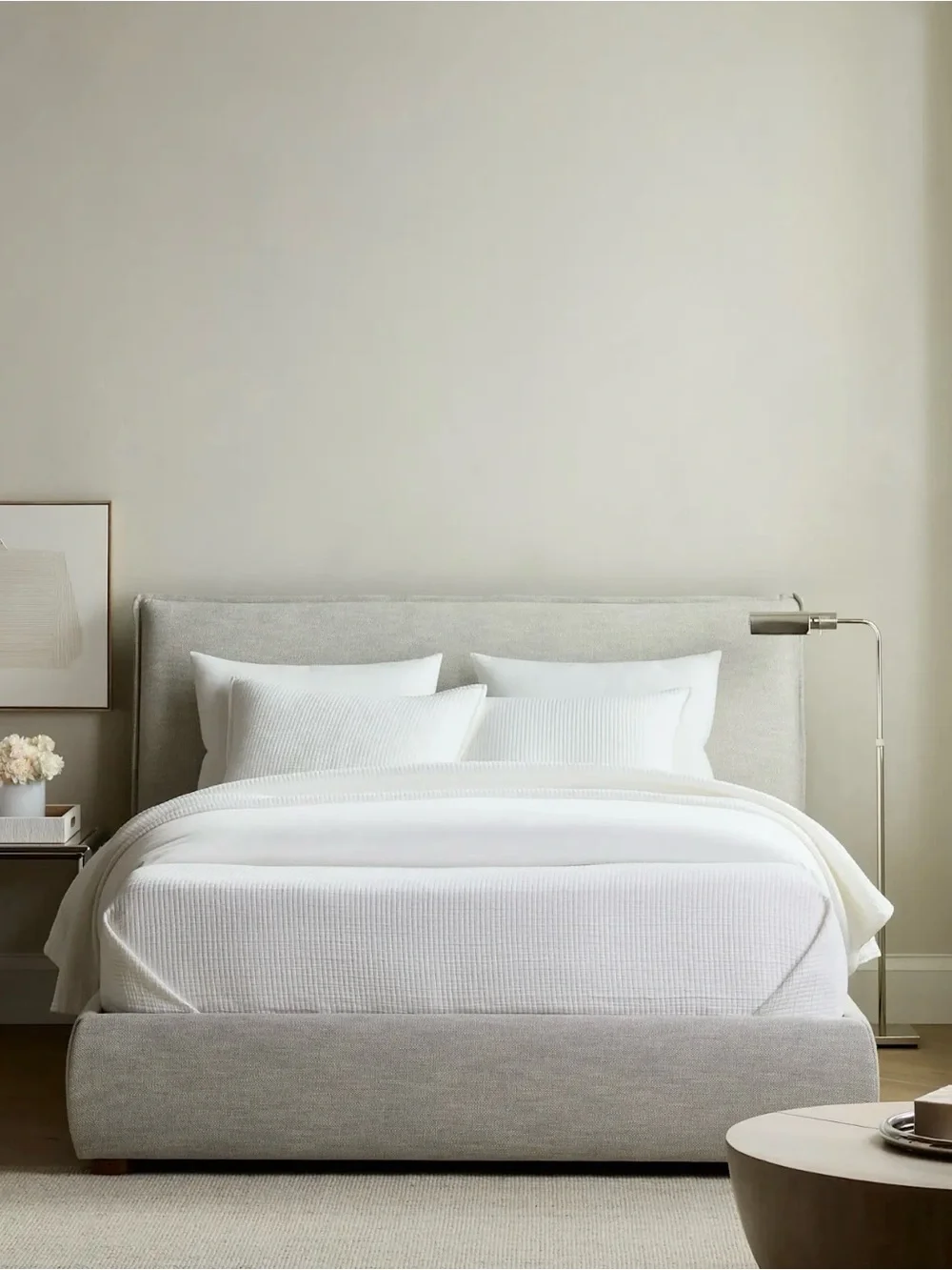 New Organic Cotton Ribbed White Standard Sham Set - Retail $45